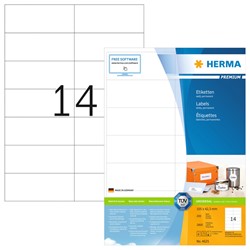 Etiket HERMA 4625 105x42.3mm premium wit 2800 stuks