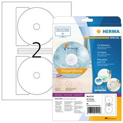 Etiket HERMA 5115 CD 116mm wit 50 stuks