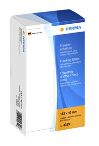 Frankeeretiket HERMA 4329 dubbel 163x45mm 500 stuks
