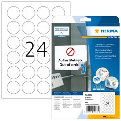 Etiket HERMA 5066 40mm verwijderbaar wit 600 stuks