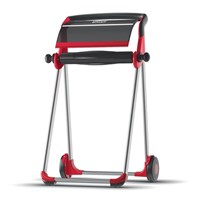 Poetspapierdispenser Tork W1 Performance vloerstandaard rood 652008