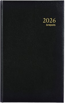 Agenda 2026 Brepols Brefix Lima 1dag/1pagina zwart