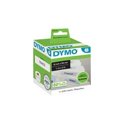 Etiket Dymo LabelWriter naamkaart hangmap 12x50mm 1 rol á 220 stuks wit