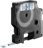 Labeltape Dymo LabelManager D1 polyester 9mm zwart op transparant-3