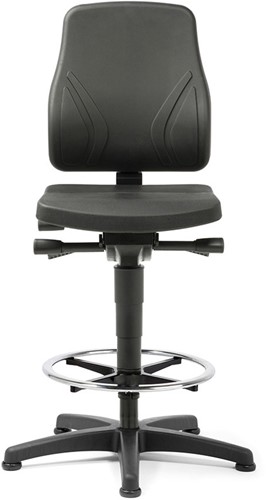 Bimos All-In-One Trend 3 Werkplaatsstoel met glijders en voetenring 9631-3