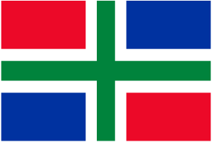 Groningen vlag 150x100 cm mastvlag incl broekingsband en koord + lus 