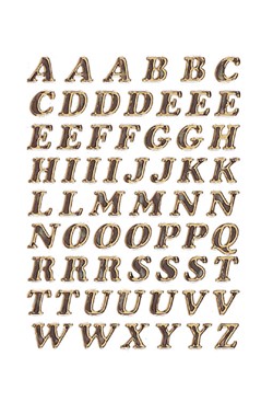 Etiket HERMA 4192 8mm letters A-Z goudfolie 61 stuks