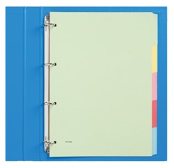 Tabbladen Qbasic 4-gaats 5-delig assorti karton