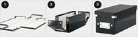 Ladenkast Leitz WOW Click & Store 4 laden gerecycled karton zwart-2