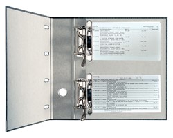 Ordner Leitz 1092 giro-bank met dubbele mechaniek 75mm karton A4 zwart