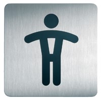 Infobord pictogram Durable 4954 vierkant wc heren 150mm