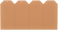 Label karton nr 3 200gr 45x90mm chamois 1000 stuks-2