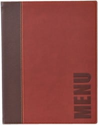 Menukaart Securit Trendy A5 1 x 2 tassen wijnrood
