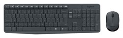 Toetsenbord- en muisset Logitech MK235 draadloos QWERTY zwart