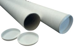Verzendkoker CleverPack A3 330x29.5mm met doppen wit pak à 5 stuks