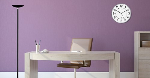 Wandklok Unilux Wave radio controlled Ø 30cm zilvergrijs/wit-3