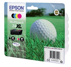 Inktcartridge Epson 34XL T3476 zwart + 3 kleuren