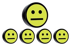 Magneet smiley 35mm geel 5 stuks