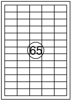Etiket Quantore 38.1x21.2mm 6500 stuks