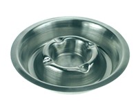 Asbak metaal verchroomd 170mm RVS stapelbaar