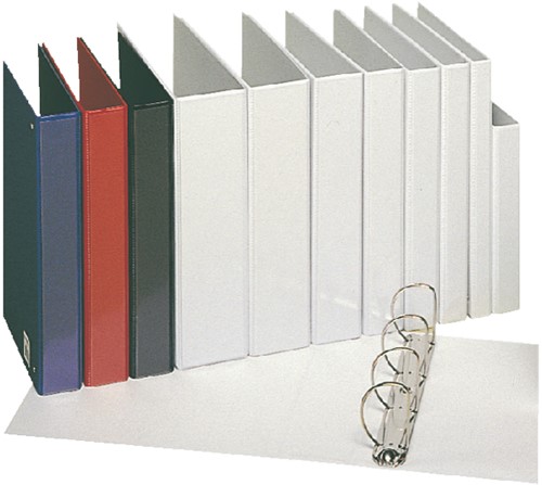 Presentatieringband Esselte panorama A4 4-rings D-mechaniek 30mm PP wit-2