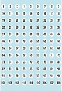 Etiket HERMA 4128 8mm getallen 1-540 540 stuks