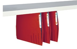 Hangmap Djois Secolor recycled lateraal voor legbord rood
