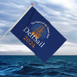 DelfSail Gevelvlag 150x100 cm gevelvlag incl broekingsband en koord met lus 