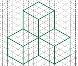 Mercurius grafisch meetpapier A4 isometrisch blok Isometrisch tekenblok 