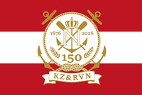 Jubileum vlag KZ&RV Neptunus 150 jaar (mast) Vlag 200x300 cm mastvlag incl broekingsband en koord + lus 