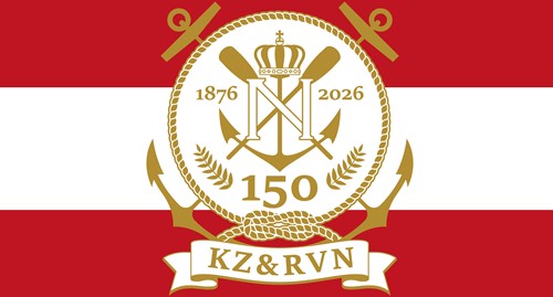 Jubileum vlag KZ&RV Neptunus 150 jaar (mast) Vlag 200x300 cm mastvlag incl broekingsband en koord + lus 