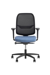 Be Fine Bureaustoel 6402/31ZW met armleggers zwart kunststof beugel SG10 Radio zwart (8033)